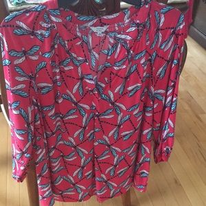 Crown and Ivy 2017 dragonfly spring blouse